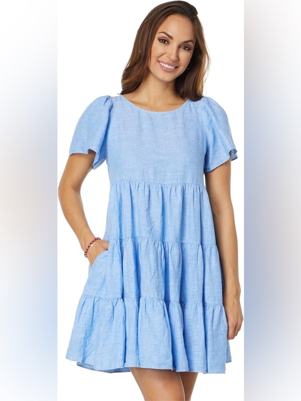 EUC Lilly Pulitzer Jocelyn Linen Chambray Dress - Medium